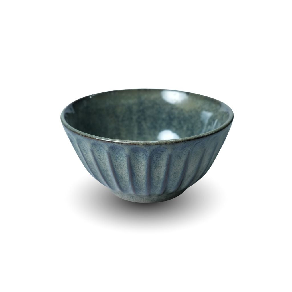 Sage Green Ribbed Bowl Set of 5