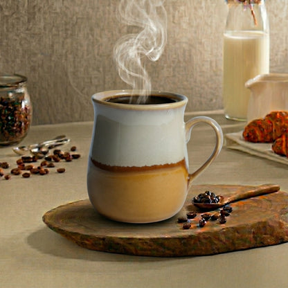 Honey Brown Ceramic Coffee Mug Set of 6