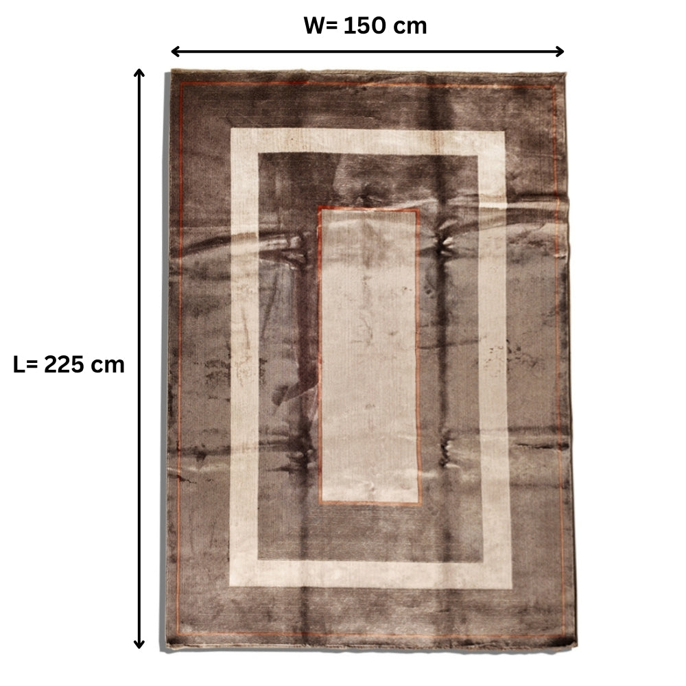 Modern Design Grey Mosaic Silk Carpet - Contemporary Luxury Rug