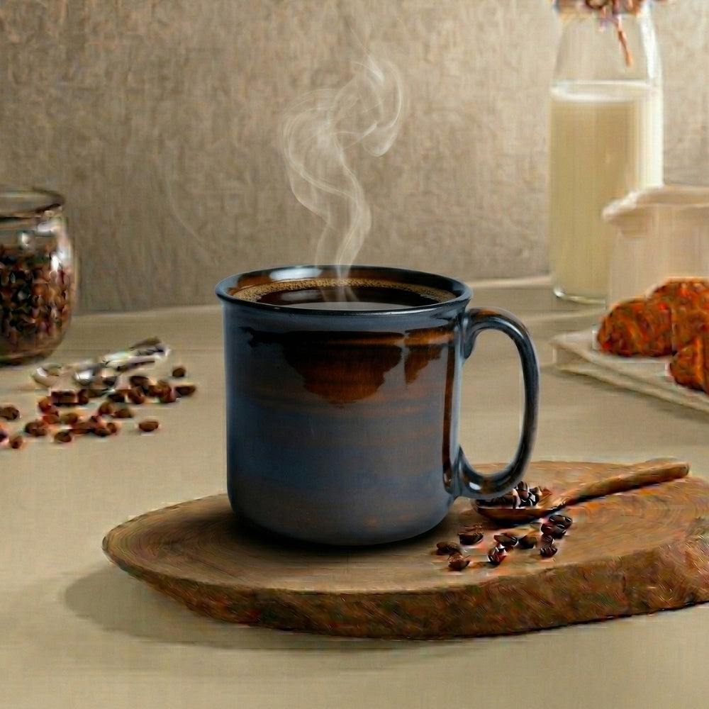 Dark Espresso Brown Ceramic Jumbo Mug Set of 2