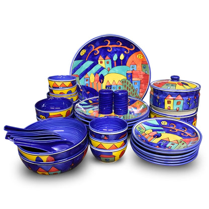 Turkish Multicolor Handpainted 37 pcs Dinner set