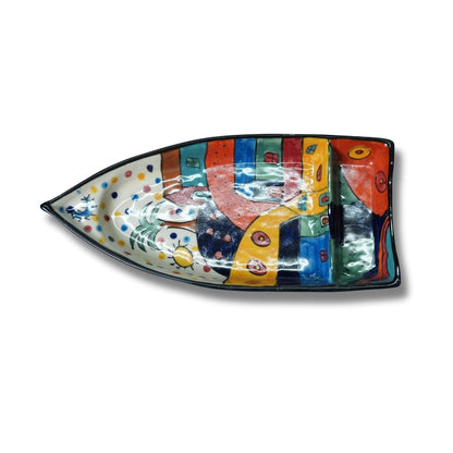 Turkish Ceramic Boat Platter Set of 2