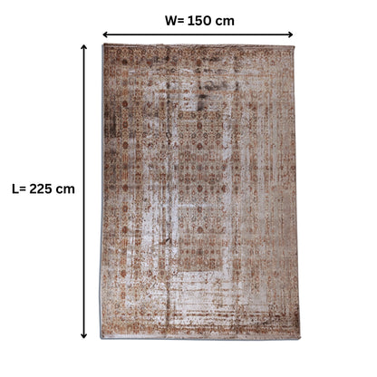 Modern Design Blue-Grey Distressed Vintage Carpet - Large Contemporary Rug