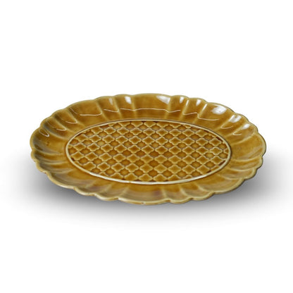 Mustard Oval Platter Set of 2