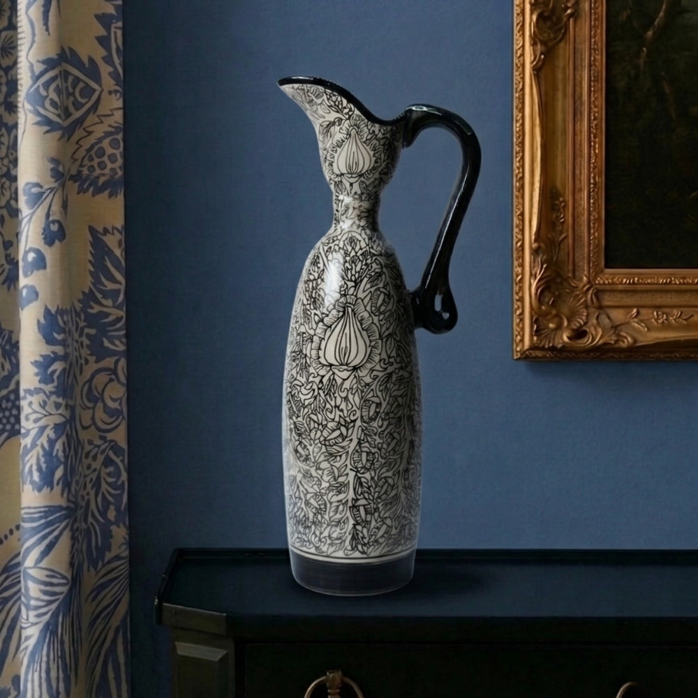 Kalamkari Ceramic Decorative Pitcher