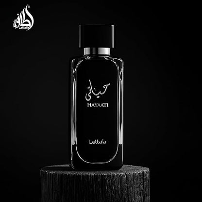 Lattafa Hayaati Black Long Lasting Unisex Liquid Eau De Parfum Spray, 100ml