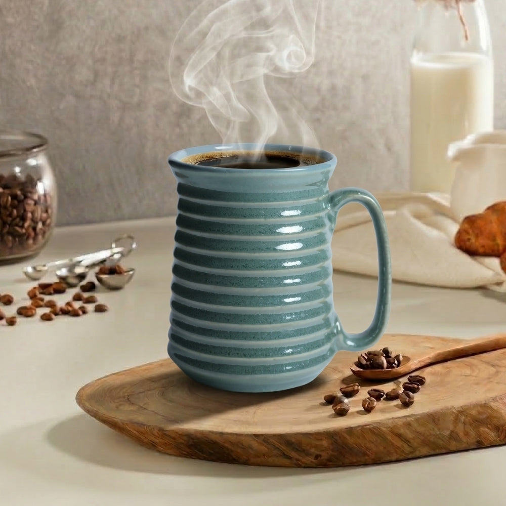 Ribbed Ceramic Jumbo Mug Set of 4