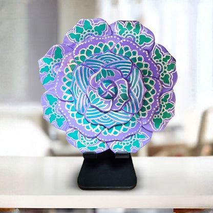 Rosalina Blue Green Floral Edge Plate