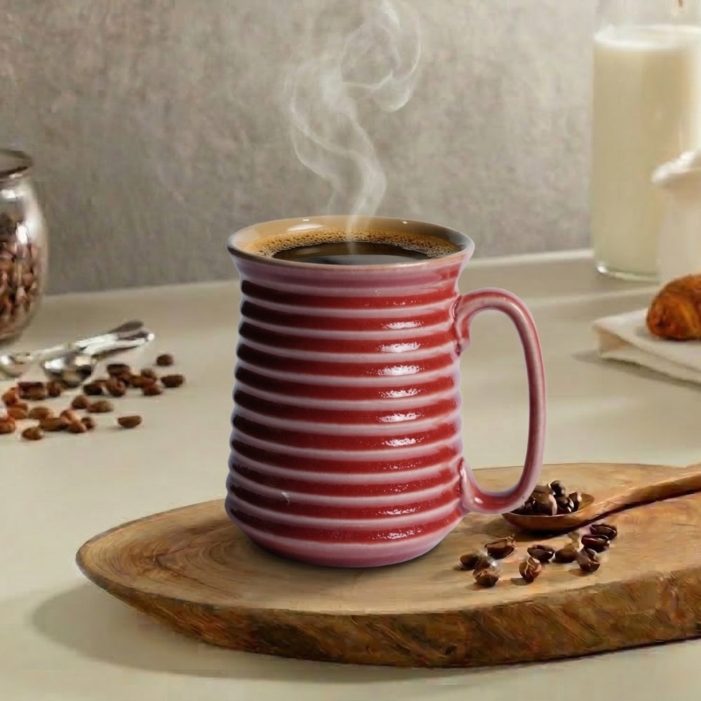 Ribbed Ceramic Jumbo Mug Set of 4