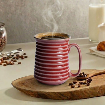Ribbed Ceramic Jumbo Mug Set of 4