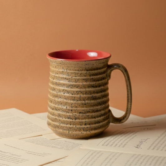 Red Edge Speckled Sand Jumbo Mug Set of 2