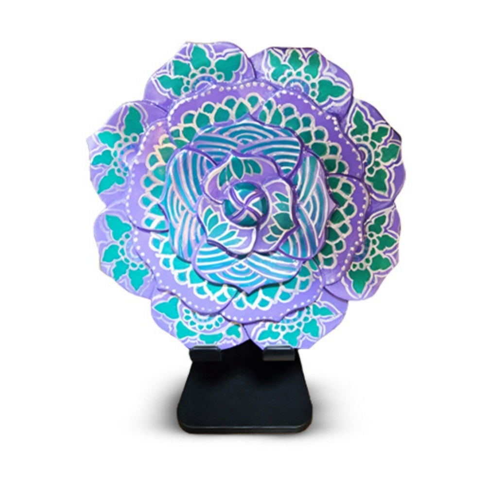 Rosalina Blue Green Floral Edge Plate