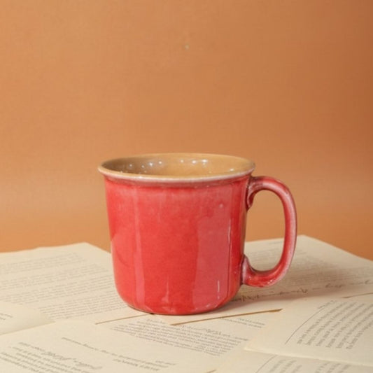 Brown Edge Orange Jumbo Mug Set of 2