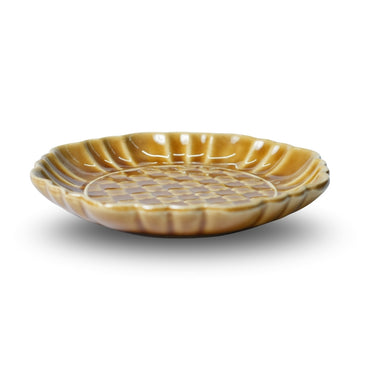 Mustard Ceramic Snack Plate Set of 2
