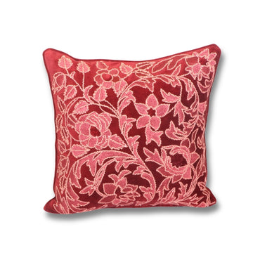 Cotton Velvet Crimson Red Royale Cushion Cover 45x45 cm