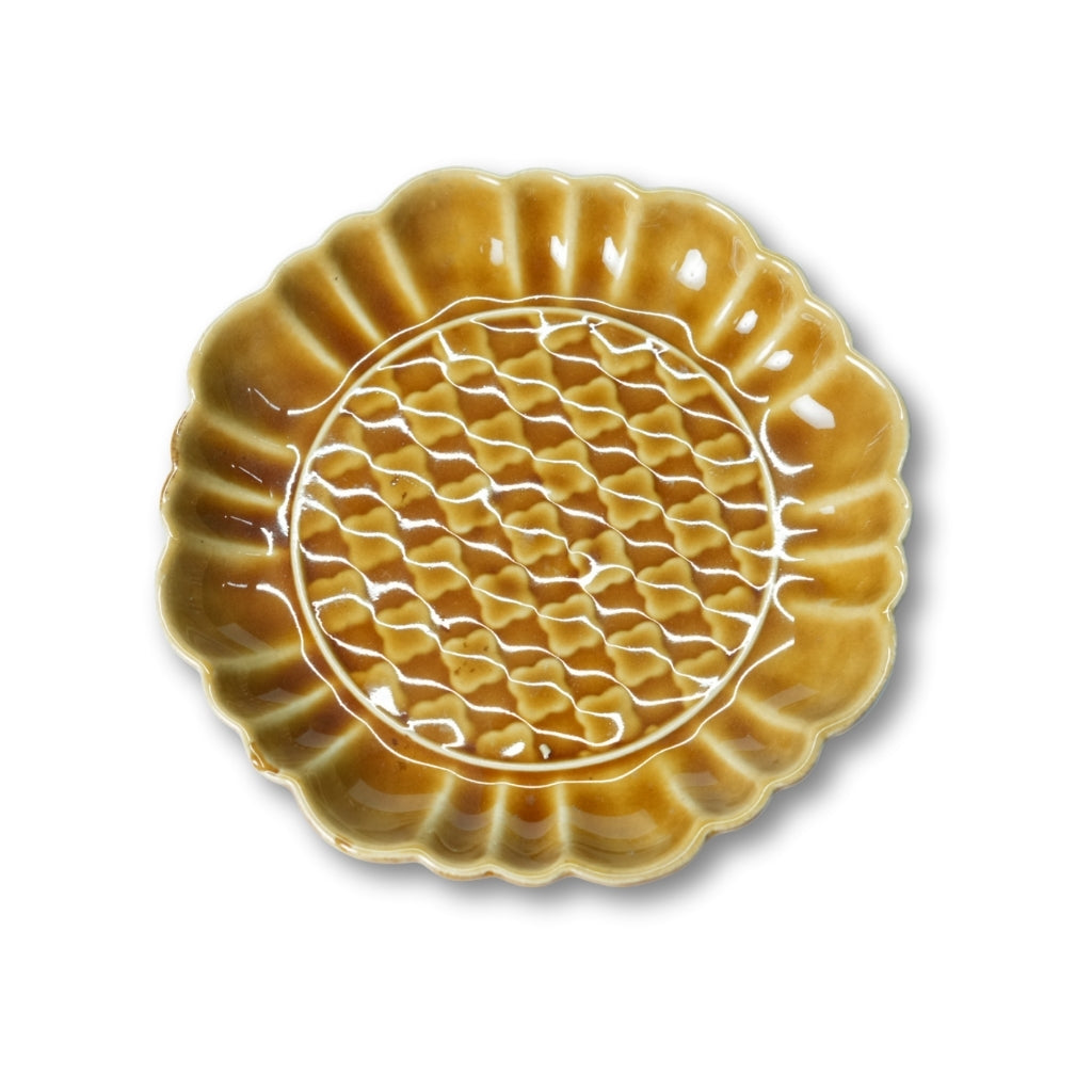 Mustard Ceramic Snack Plate Set of 2