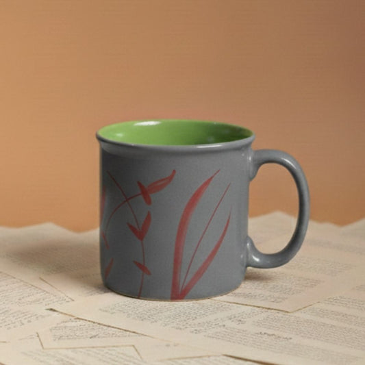 Green Edge Grey Jumbo Mug Set of 2