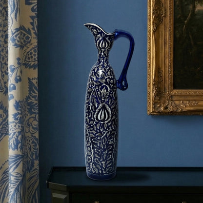 Kalamkari Long Ceramic Decorative Pitcher