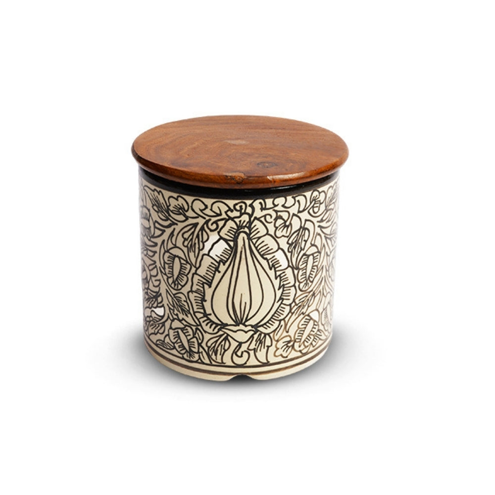 Kalamkari Circular Canister Set of 2