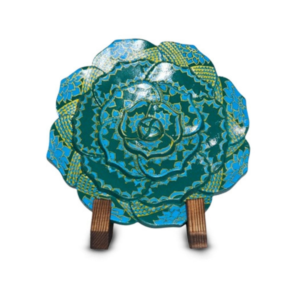 Rosalina Dark Green Floral Edge Plate