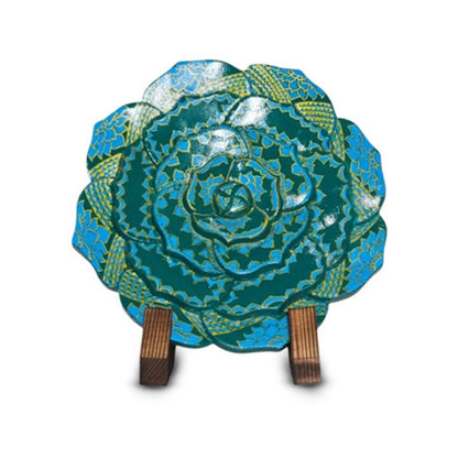 Rosalina Dark Green Floral Edge Plate