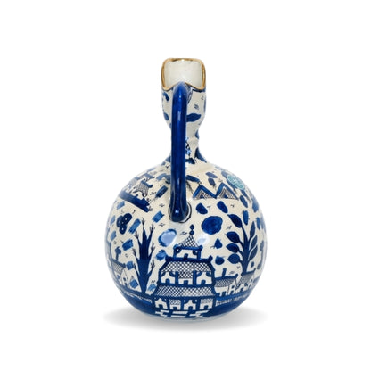 Chinese Ceramic Round Short Neck Decorative Pitcher