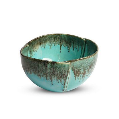 Ocean Blue Triangle Deep Bowl