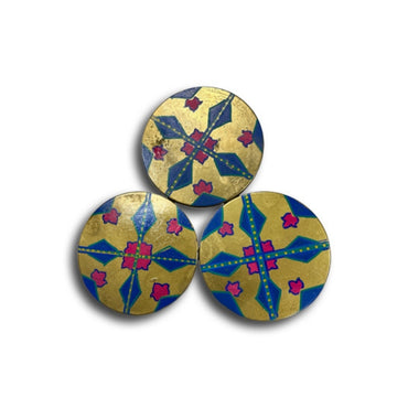 Multicolor Golden Coasters Set of 6