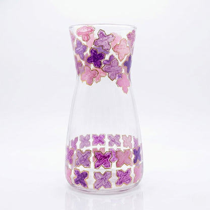 Gulmohar Pink Decorative Floral Glass Vase