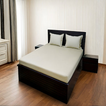Royal Charm-Single Size Pale Green Cotton Bedsheet Set