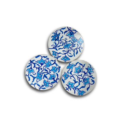 White Coasters Set of 6