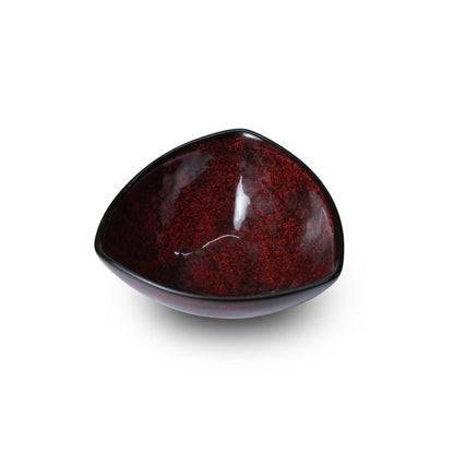 Ruby Red Triangle Bowl Set of 2