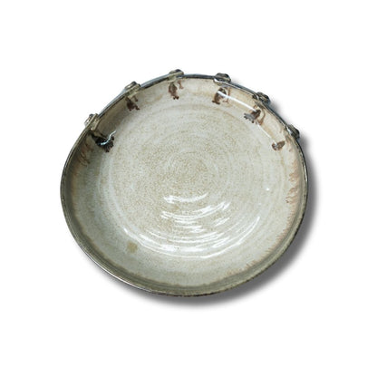 Ivory Oval Button Bowl Set of 2