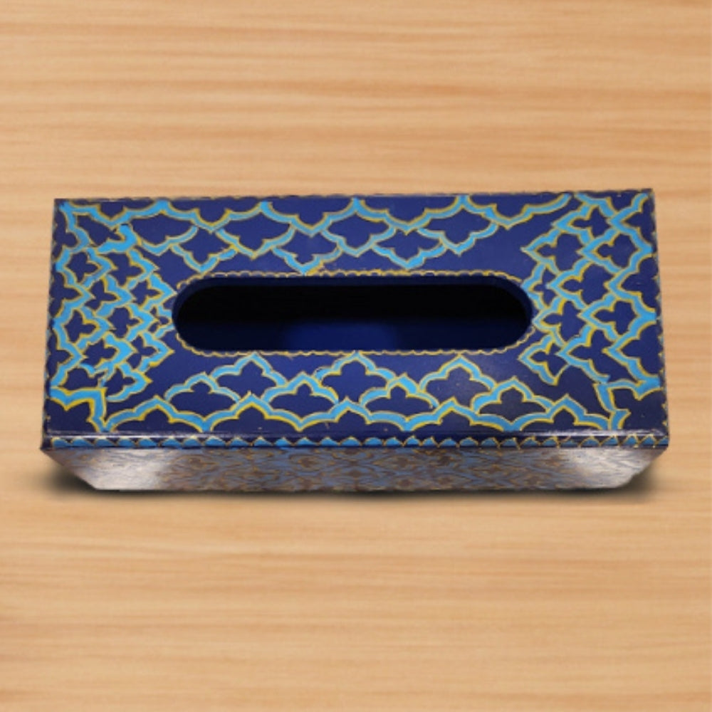 Midnight Blue Wooden Tissue box