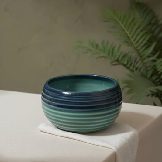 Blue Edge Seafoam Green Deep Bowl Set of 2