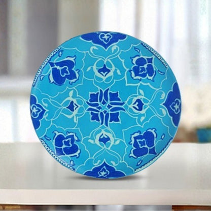 Filomina floral sky blue ceramic decorware decorative plate