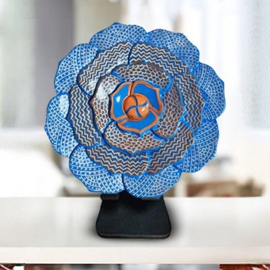 Rosalina blue floral edge decorative plate