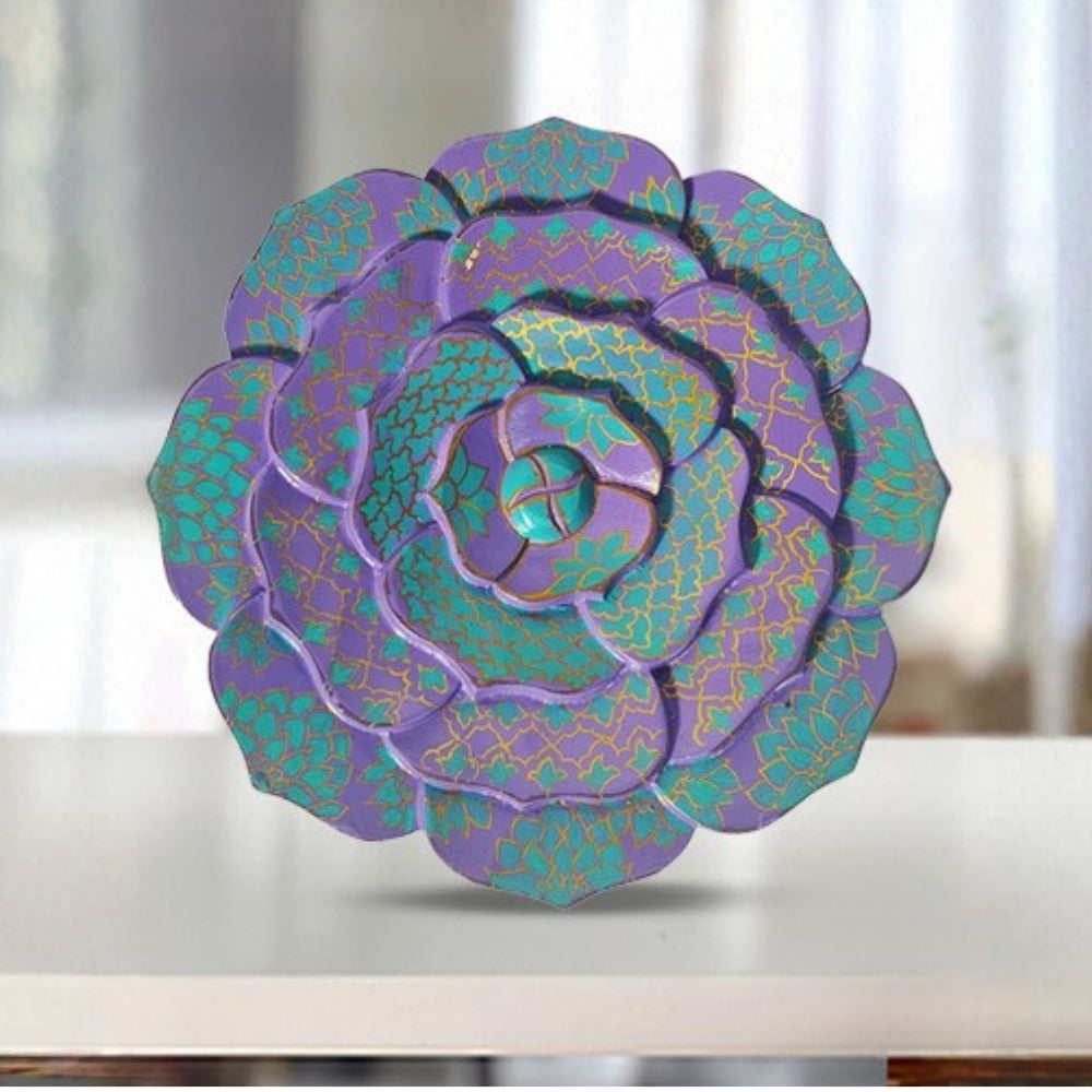 Rosalina multicolor floral edge decorative plate