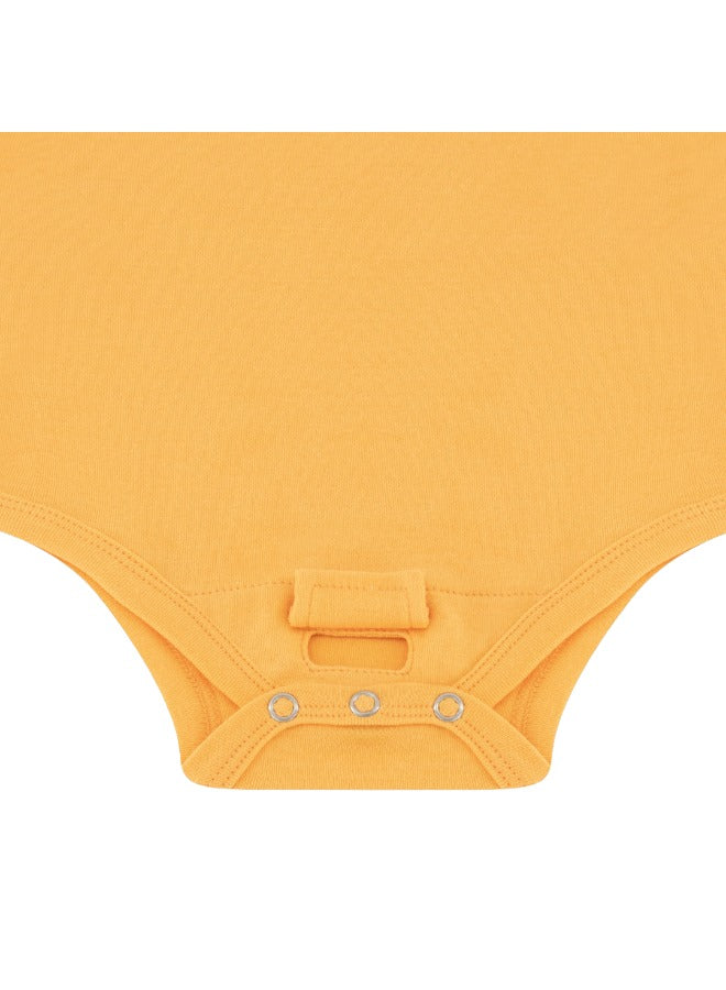 Baby Boys and Girls Candy 100% Organic Cotton Loose Fit Peek-a-Boo Flap Bodysuit