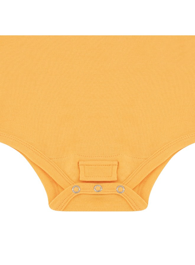 Baby Boys and Girls Candy 100% Organic Cotton Loose Fit Peek-a-Boo Flap Bodysuit