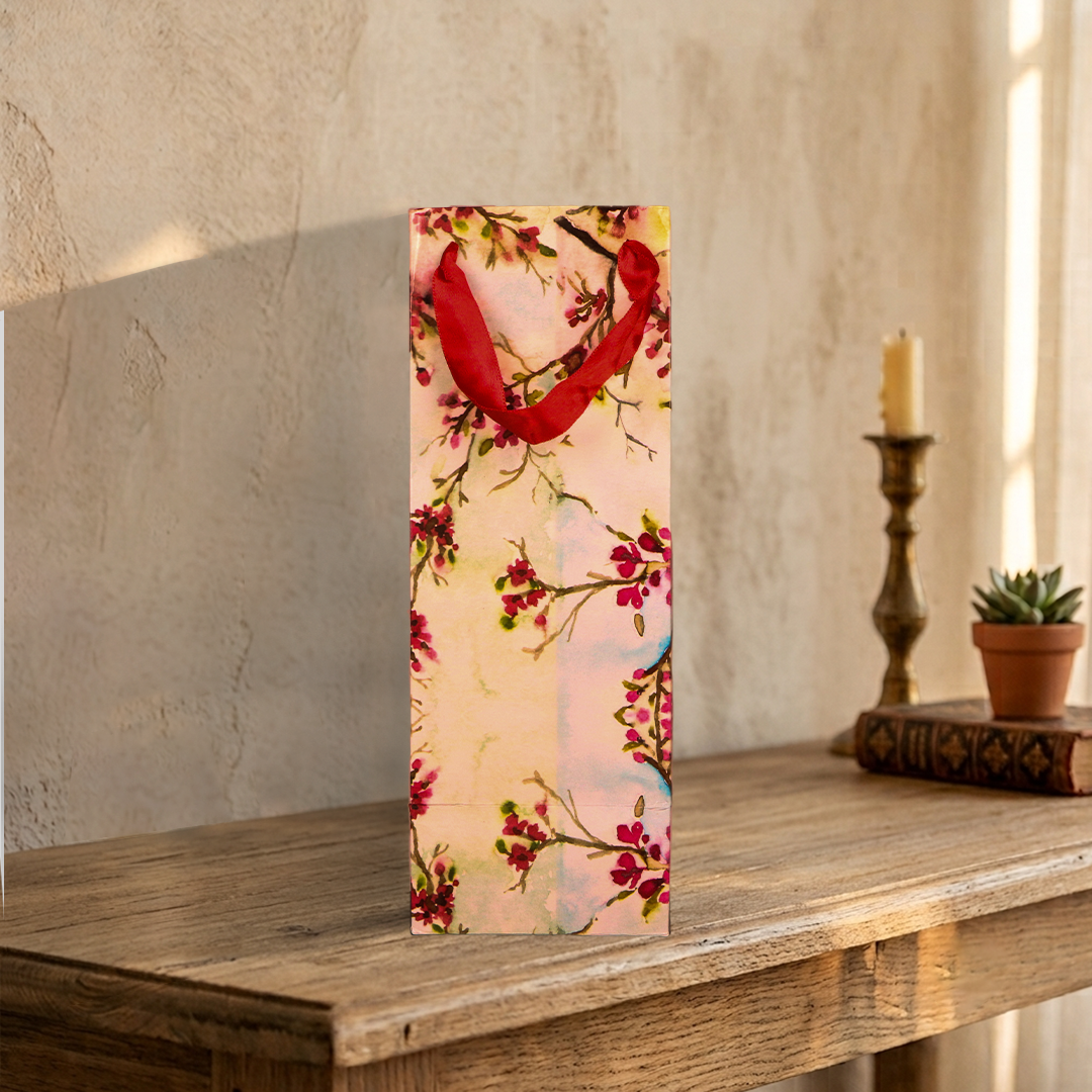 Cherry Blossom Gift Wine Bag