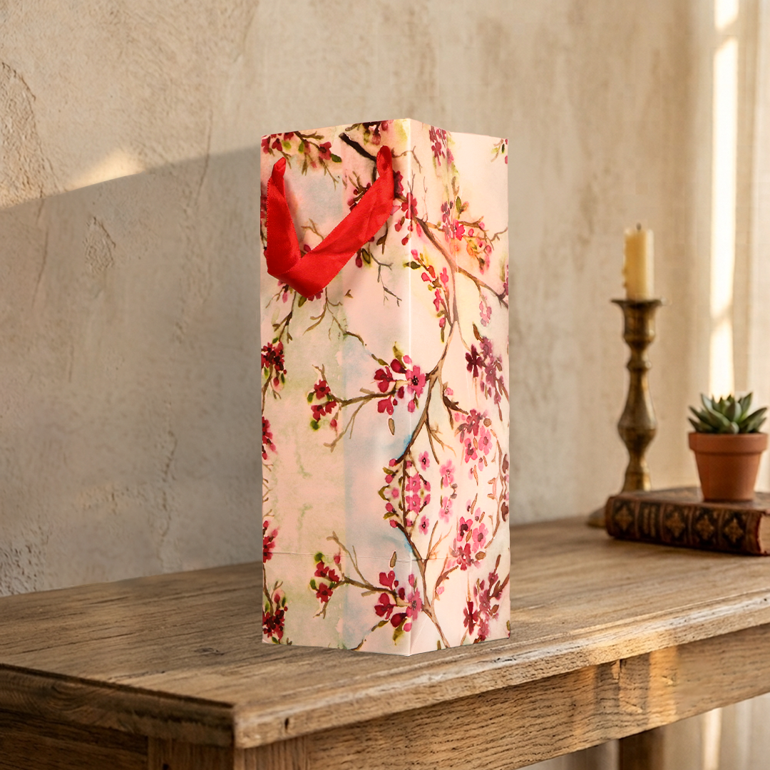 Cherry Blossom Gift Wine Bag