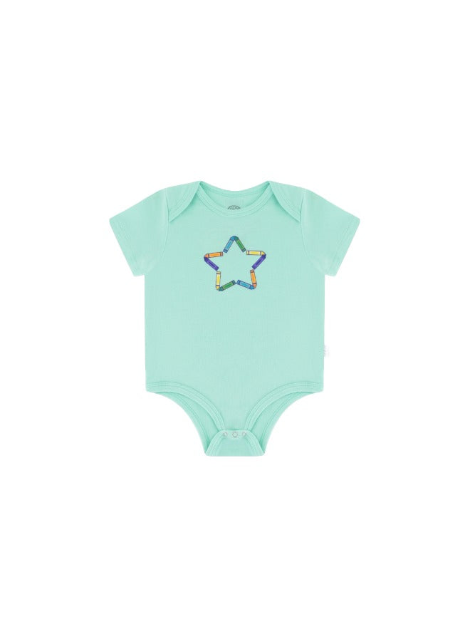 Baby Boys and Girls Crayons 100% Organic Cotton Loose Fit Bodysuit