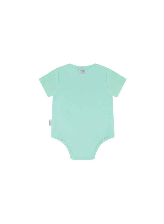 Baby Boys and Girls Crayons 100% Organic Cotton Loose Fit Peek-a-Boo Flap Bodysuit