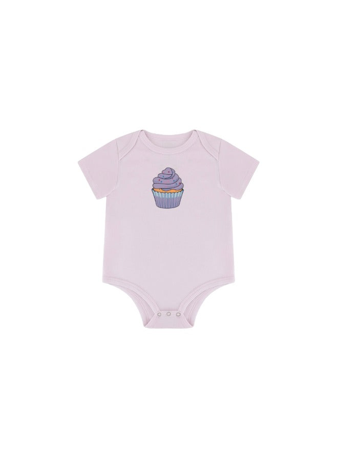 Baby Boys and Girls Cupcake 100% Organic Cotton Loose Fit Bodysuit - 6-9 Months