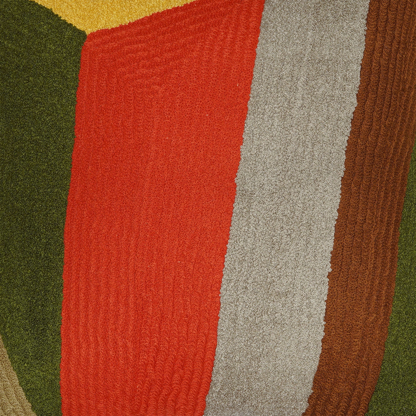 Dutch Farms - Square Cotton Cushion in Earthy Bauhaus Hues