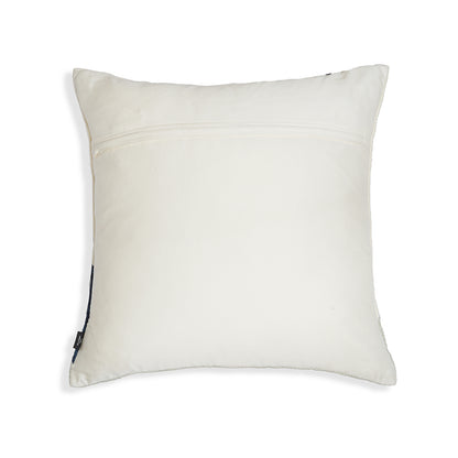 Indigo Sash – Dark Blue Stripe Patchwork Cotton Cushion