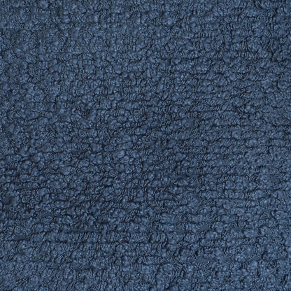 Blueberry Fuzz - Navy Blue Square Cotton Cushion with Textured Finish