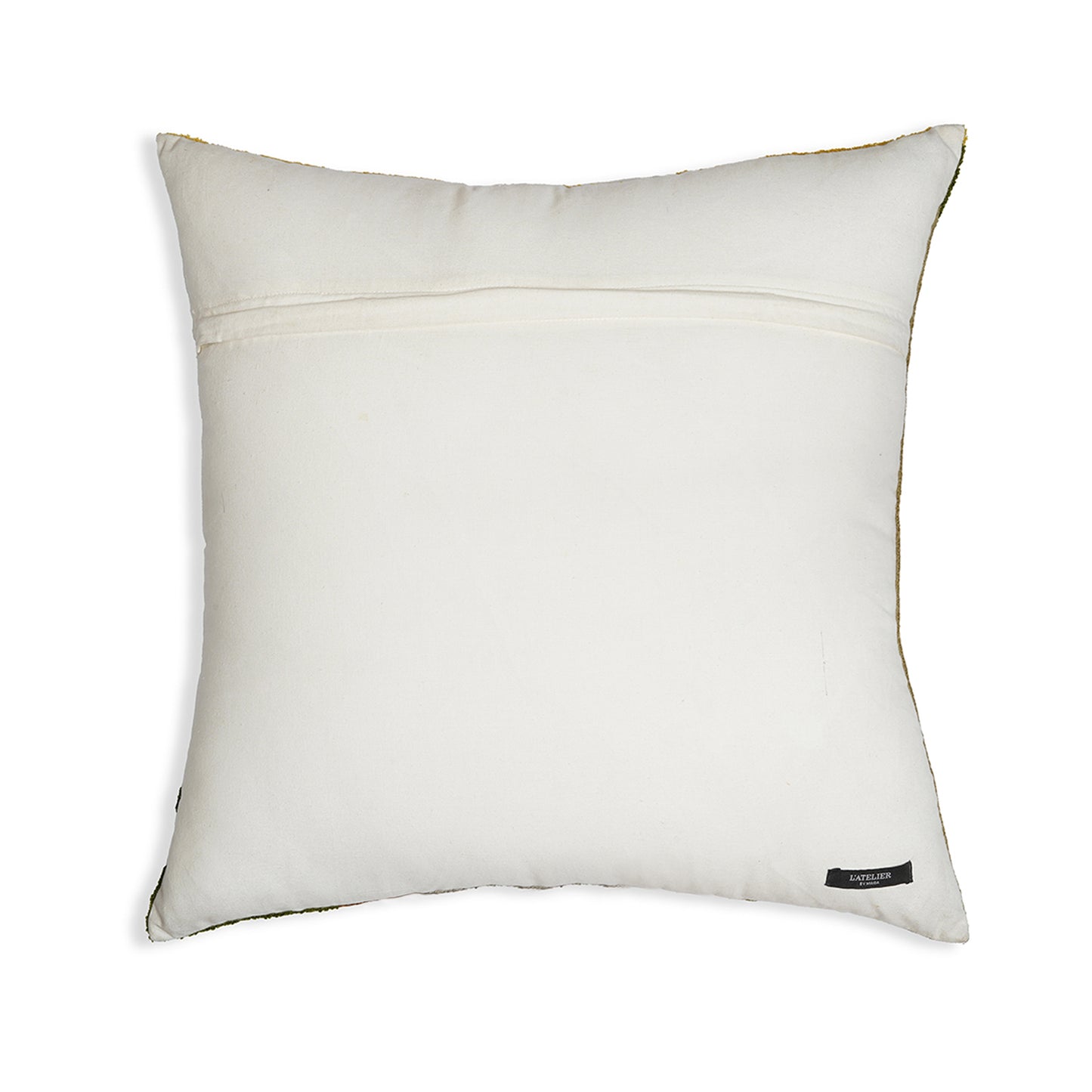 Rising Green – Square Cushion in Light Moss to Deep Forest with Textured Detail