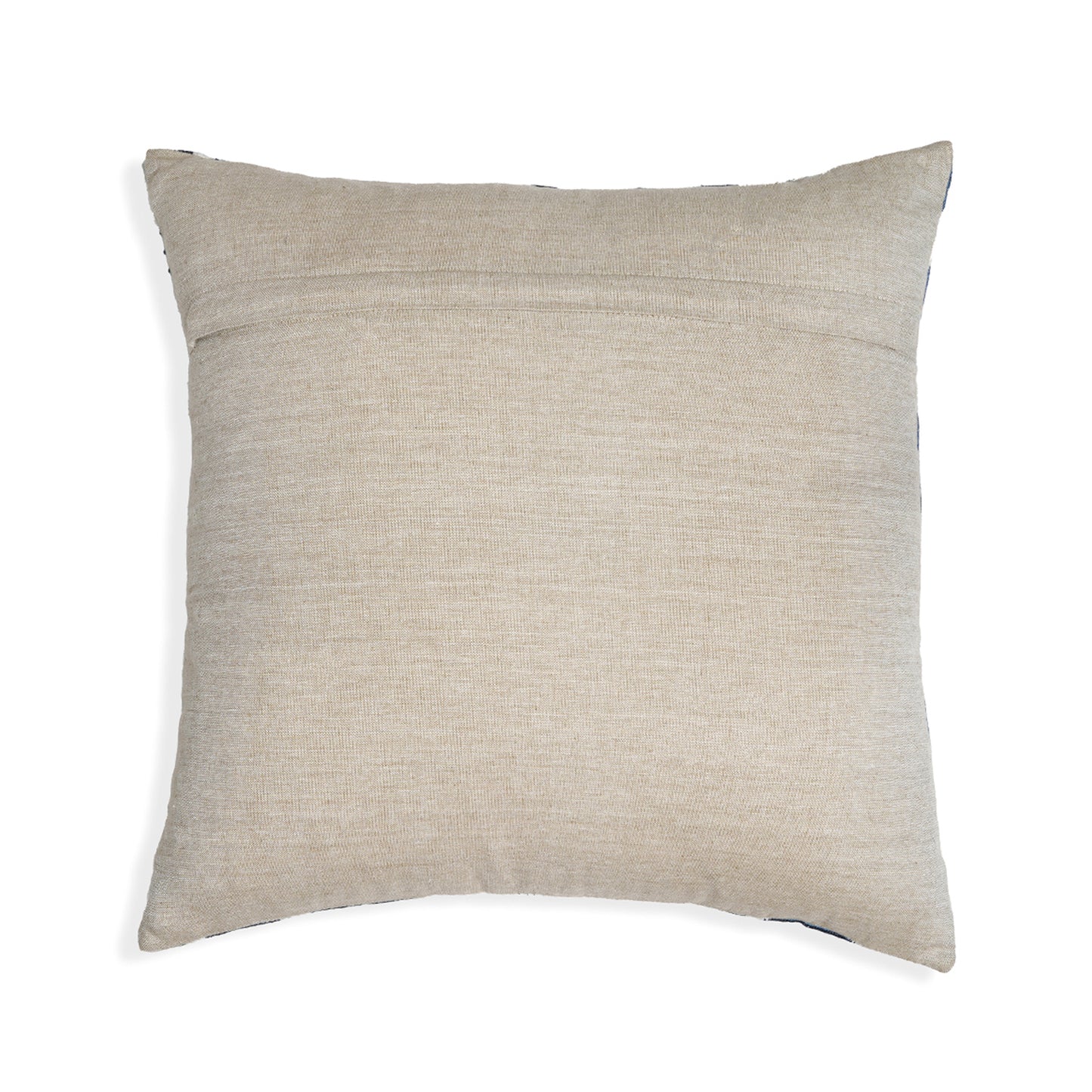 Rorschach Blue – Blue and White Embroidered Square Cotton Cushion